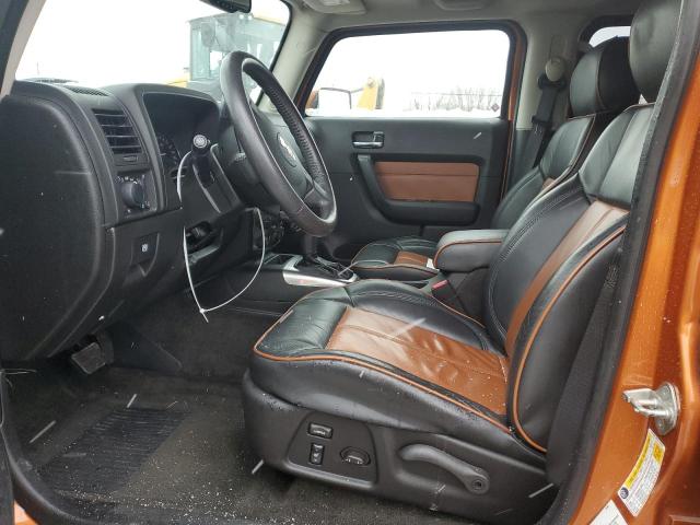 5GTDN13E878143637 - 2007 HUMMER H3 ORANGE photo 7