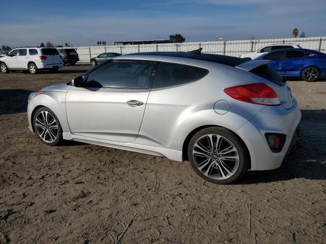 KMHTC6AE0GU250743 - 2016 HYUNDAI VELOSTER TURBO SILVER photo 2