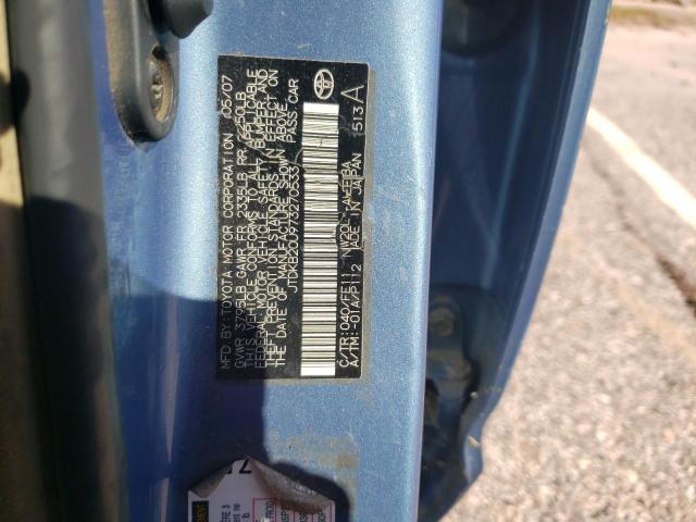 JTDKB20U973270533 - 2007 TOYOTA PRIUS BLUE photo 12