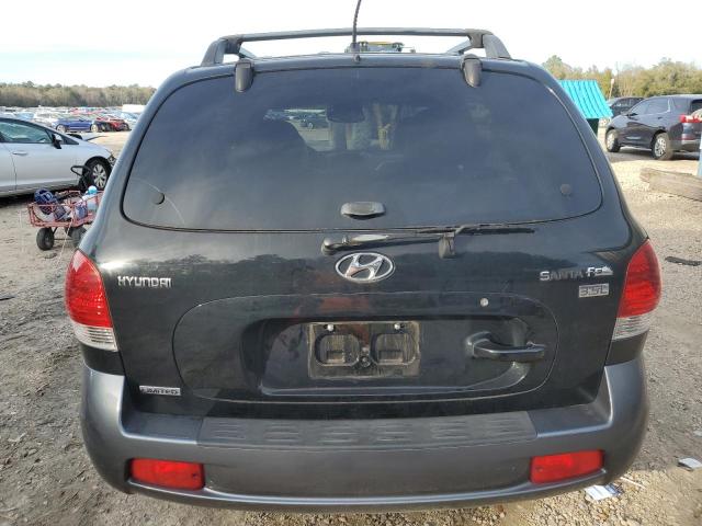 KM8SC13E06U077834 - 2006 HYUNDAI SANTA FE GLS BLACK photo 6