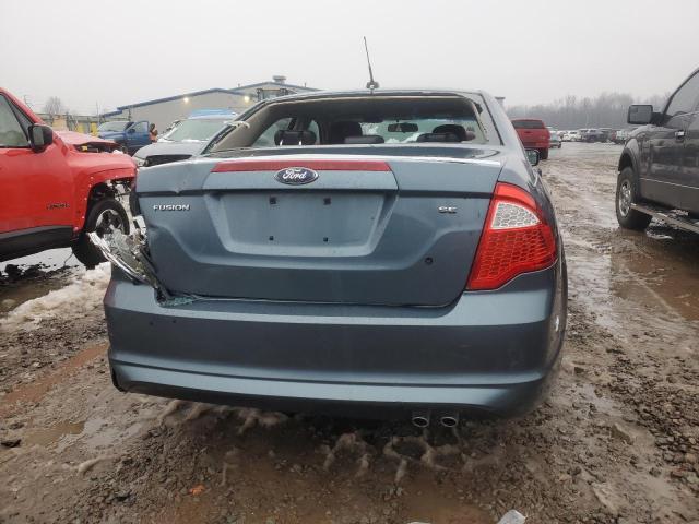 3FAHP0HAXCR321579 - 2012 FORD FUSION SE TEAL photo 6