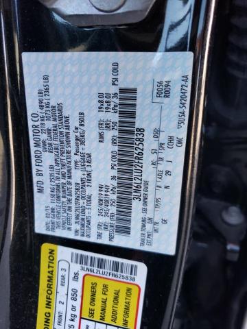 3LN6L2LU2FR625838 - 2015 LINCOLN MKZ HYBRID BLACK photo 12