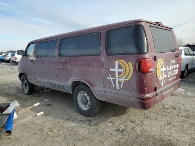 2B5WB35Z7WK120925 - 1998 DODGE RAM WAGON B3500 MAROON photo 2