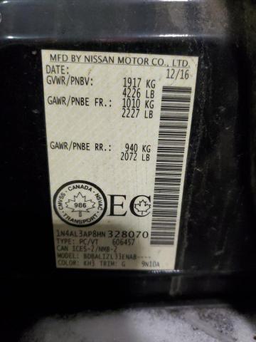 1N4AL3AP8HN328070 - 2017 NISSAN ALTIMA 2.5 BLACK photo 13