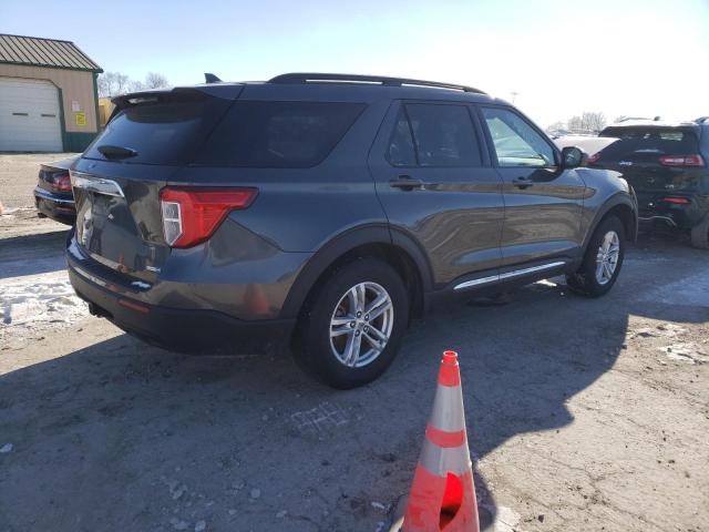 1FMSK8DH0LGB09888 - 2020 FORD EXPLORER XLT GRAY photo 3