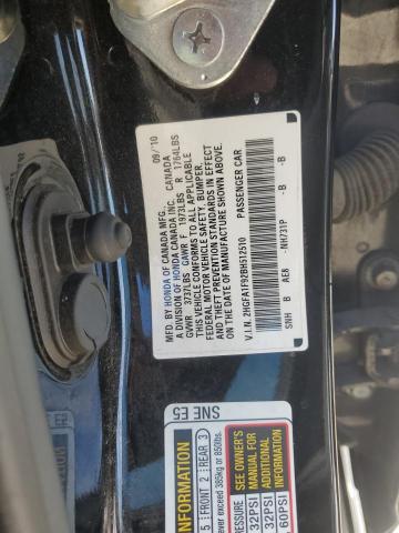 2HGFA1F92BH512510 - 2011 HONDA CIVIC EXL შავი ფოტო 12