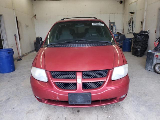 2D4GP44L44R622637 - 2004 DODGE GRAND CARA SXT MAROON photo 5