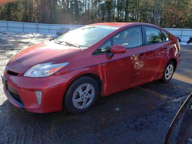 JTDKN3DU2D0352799 - 2013 TOYOTA PRIUS RED photo 1