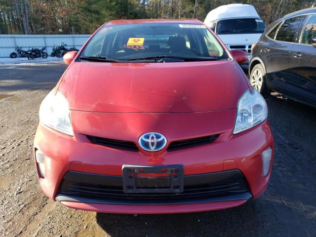 JTDKN3DU2D0352799 - 2013 TOYOTA PRIUS RED photo 5