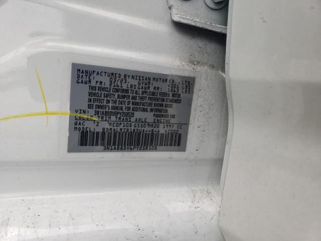 3N1AB8DV6PY258528 - 2023 NISSAN SENTRA SR WHITE photo 12