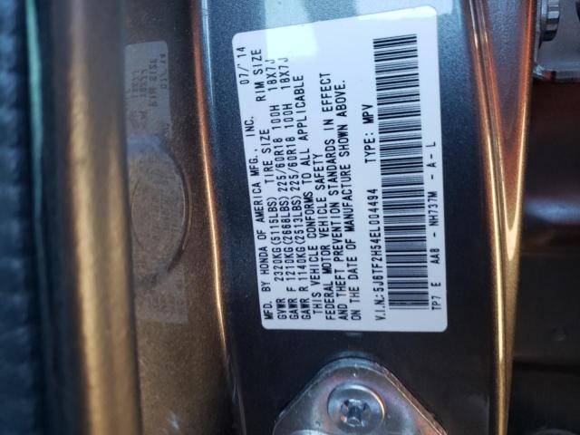 5J6TF2H54EL004494 - 2014 HONDA CROSSTOUR EXL SILVER photo 12