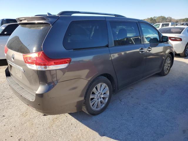 5TDYK3DC8BS051281 - 2011 TOYOTA SIENNA XLE GRAY photo 3