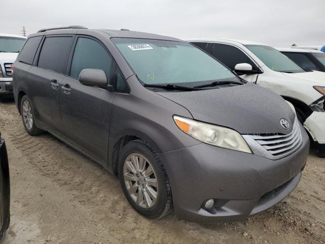 5TDYK3DC8BS051281 - 2011 TOYOTA SIENNA XLE GRAY photo 4