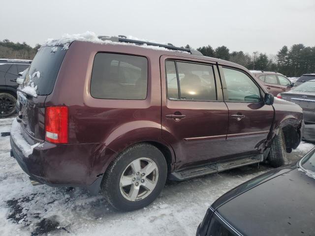 5FNYF4H67BB087417 - 2011 HONDA PILOT EXL BURGUNDY photo 3