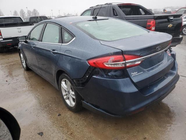 3FA6P0H71JR156157 - 2018 FORD FUSION SE BLUE photo 2