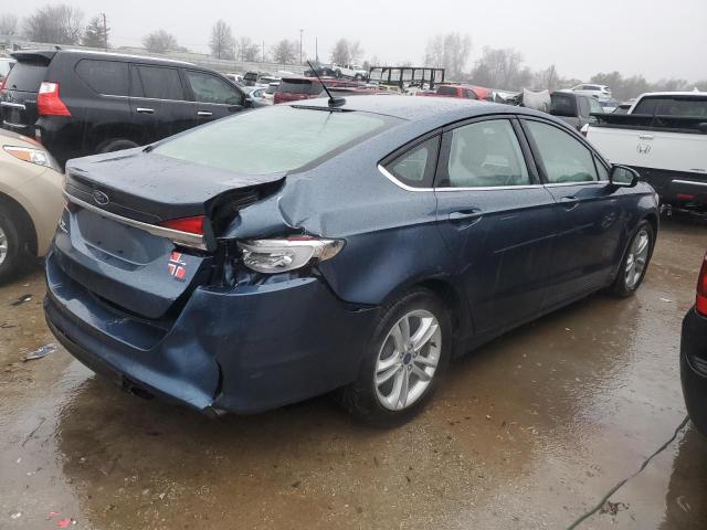 3FA6P0H71JR156157 - 2018 FORD FUSION SE BLUE photo 3