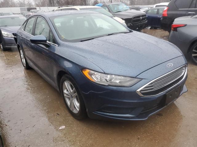 3FA6P0H71JR156157 - 2018 FORD FUSION SE BLUE photo 4