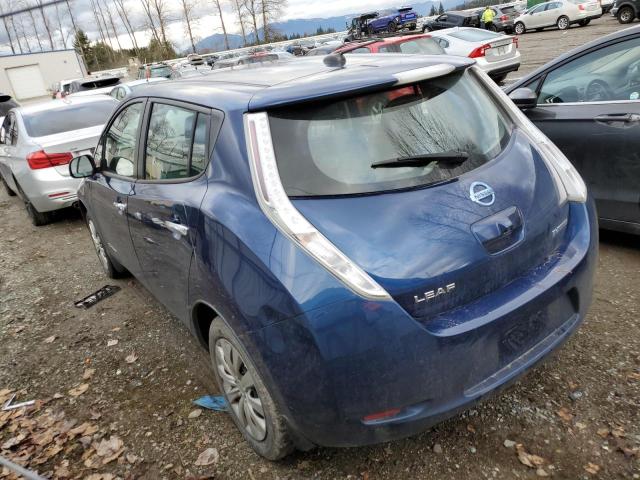 1N4BZ0CP9HC311563 - 2017 NISSAN LEAF S BLUE photo 2