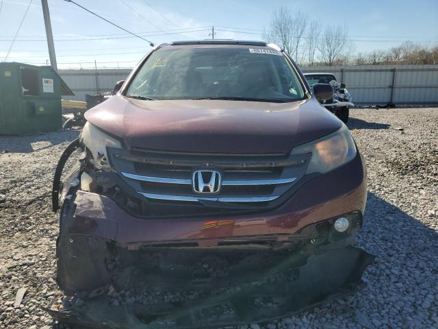 5J6RM3H76EL009638 - 2014 HONDA CR-V EXL BURGUNDY photo 5