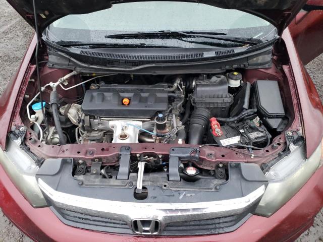19XFB2F98CE050632 - 2012 HONDA CIVIC EXL მუქწითელი ფოტო 11