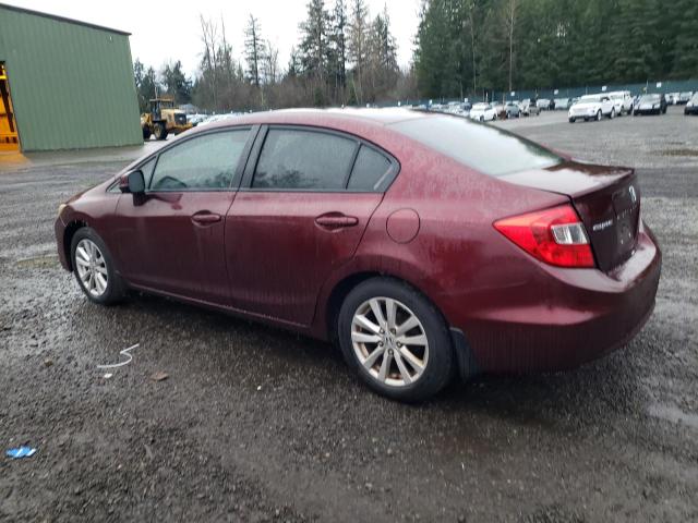 19XFB2F98CE050632 - 2012 HONDA CIVIC EXL მუქწითელი ფოტო 2
