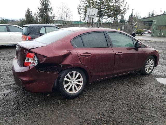 19XFB2F98CE050632 - 2012 HONDA CIVIC EXL მუქწითელი ფოტო 3