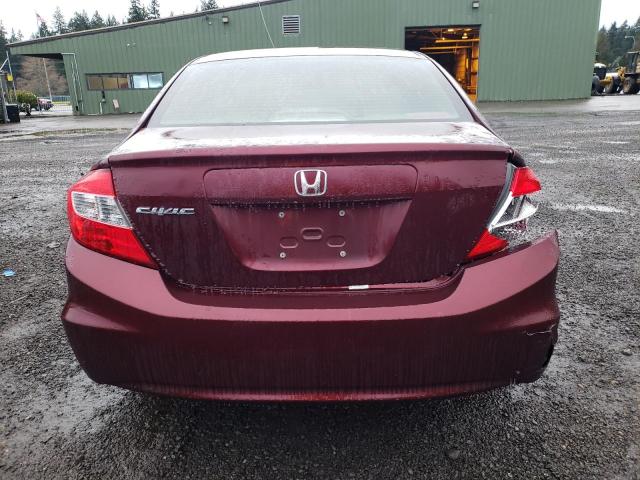 19XFB2F98CE050632 - 2012 HONDA CIVIC EXL მუქწითელი ფოტო 6