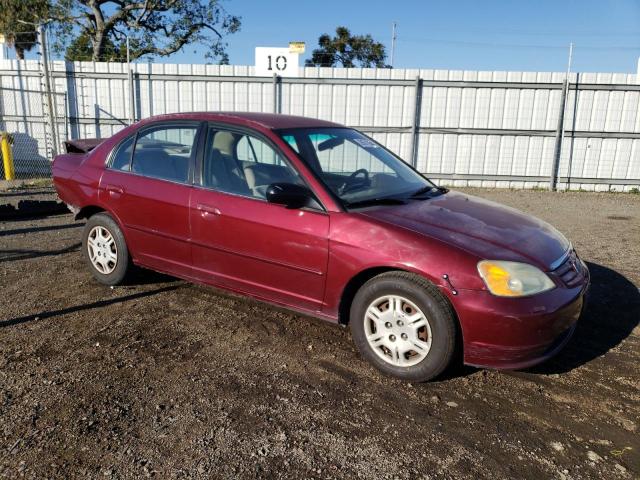 2HGES16512H521382 - 2002 HONDA CIVIC LX RED photo 4