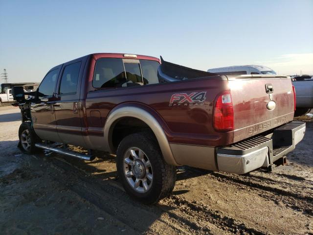 1FT7W2BT7CEB29067 - 2012 FORD F250 SUPER RED photo 2