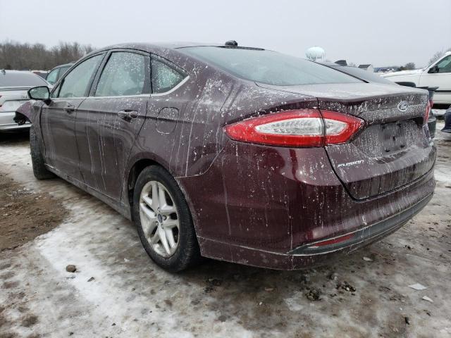 3FA6P0H76DR110117 - 2013 FORD FUSION SE MAROON photo 2