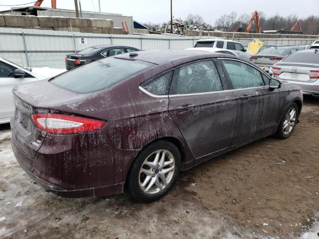 3FA6P0H76DR110117 - 2013 FORD FUSION SE MAROON photo 3