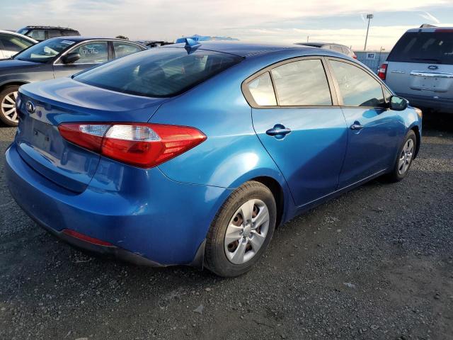 KNAFK4A6XE5066156 - 2014 KIA FORTE LX BLUE photo 3