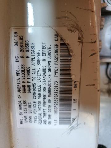 1HGCP26829A129173 - 2009 HONDA ACCORD EXL WHITE photo 12