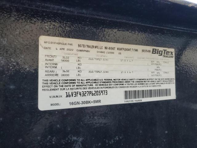 16V3F4327P6205973 - 2023 BIGT TRAILER BLACK photo 10