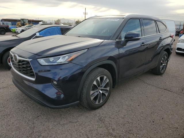 5TDGZRAH6LS000535 - 2020 TOYOTA HIGHLANDER XLE BLUE photo 1