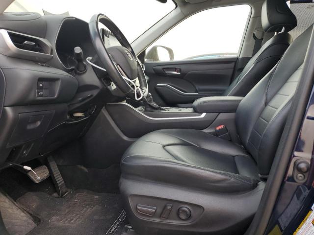 5TDGZRAH6LS000535 - 2020 TOYOTA HIGHLANDER XLE BLUE photo 7