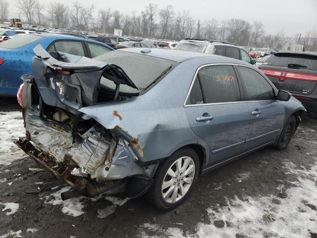 1HGCM56847A040258 - 2007 HONDA ACCORD EX BLUE photo 3