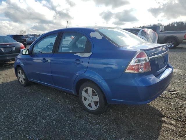 KL1TD56E59B645382 - 2009 CHEVROLET AVEO LS BLUE photo 2