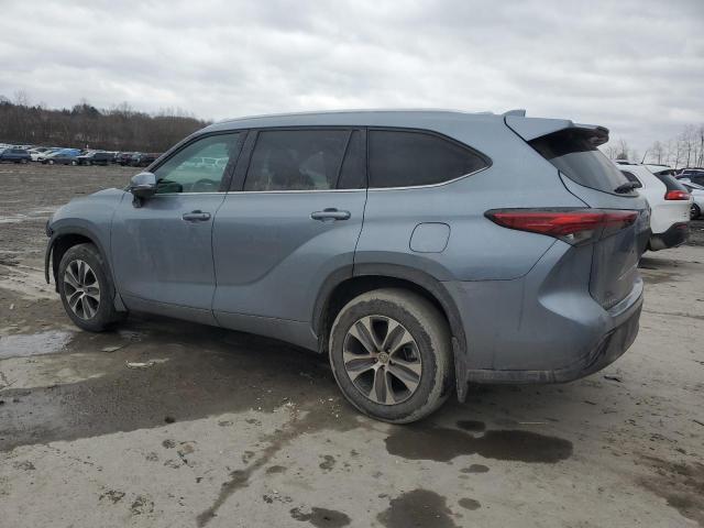 5TDGZRBH8MS111684 - 2021 TOYOTA HIGHLANDER XLE BLUE photo 2
