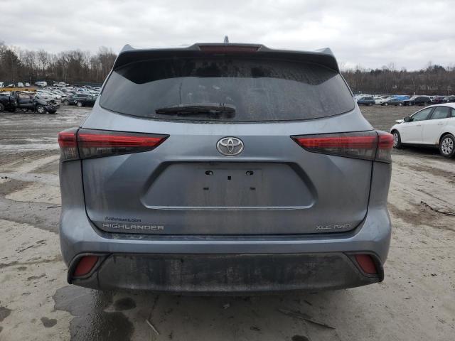 5TDGZRBH8MS111684 - 2021 TOYOTA HIGHLANDER XLE BLUE photo 6