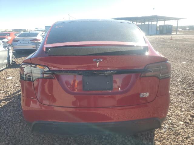 7SAXCBE65NF350749 - 2022 TESLA MODEL X RED photo 6