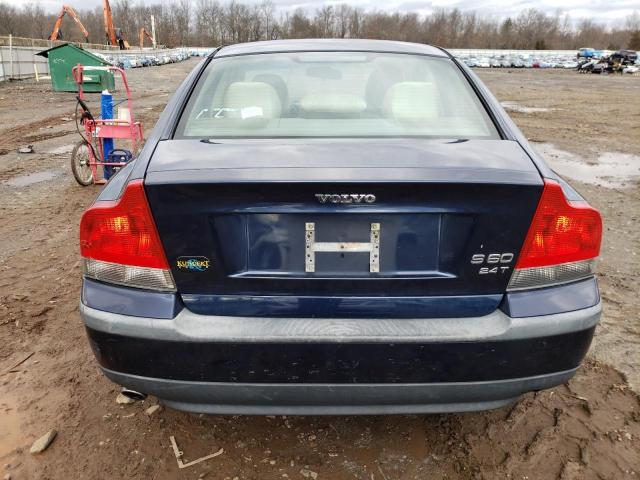 YV1RS58D122182055 - 2002 VOLVO S60 2.4T BLUE photo 6