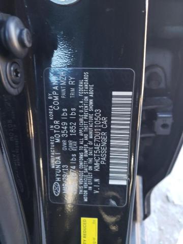 KMHCT5AE7DU110503 - 2013 HYUNDAI ACCENT GLS BLACK photo 12