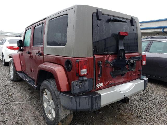 1J4HA5H12AL129622 - 2010 JEEP WRANGLER U SAHARA MAROON photo 2