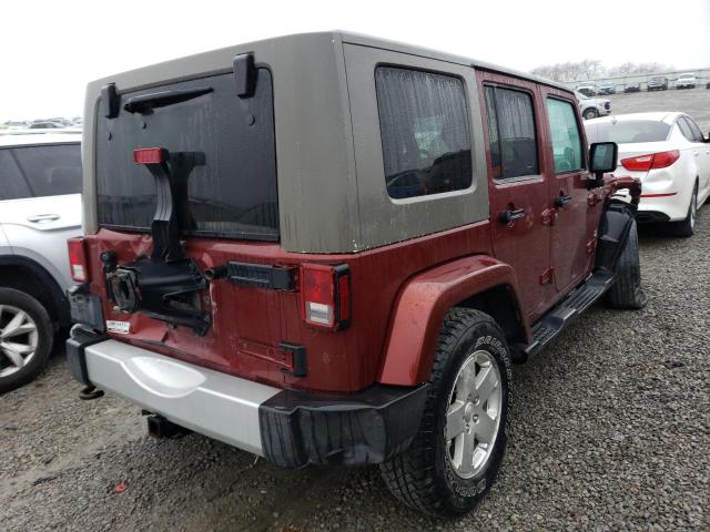 1J4HA5H12AL129622 - 2010 JEEP WRANGLER U SAHARA MAROON photo 3
