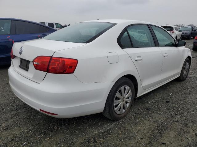 3VW2K7AJ3CM370893 - 2012 VOLKSWAGEN JETTA BASE WHITE photo 3