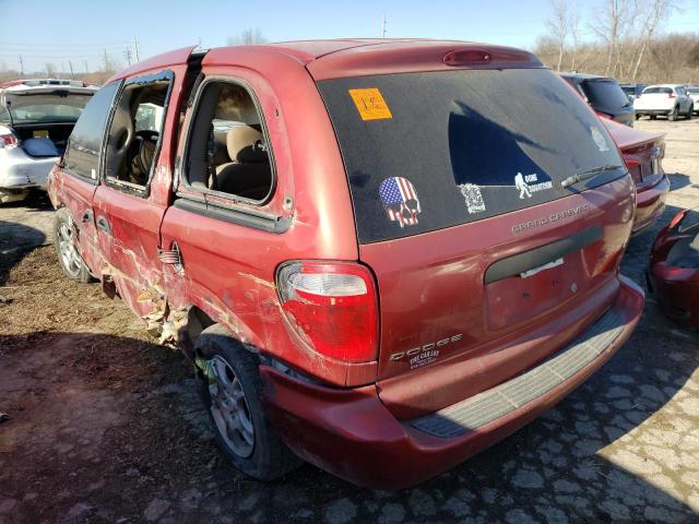 1D4GP25R43B233856 - 2003 DODGE CARAVAN SE RED photo 2