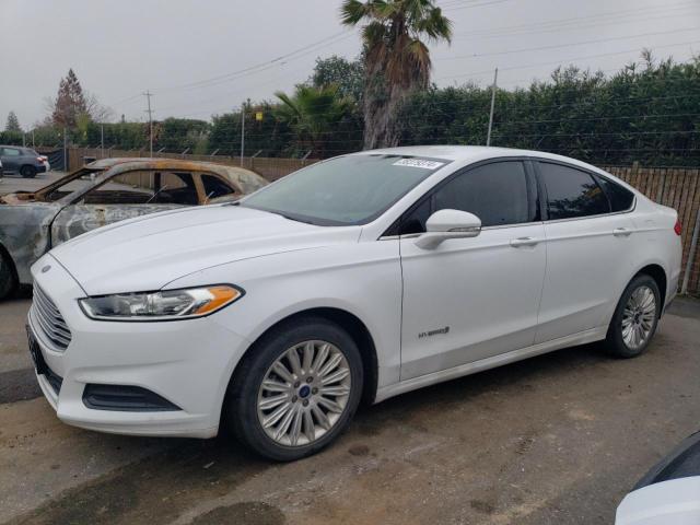 3FA6P0LU1ER229269 - 2014 FORD FUSION SE HYBRID WHITE photo 1