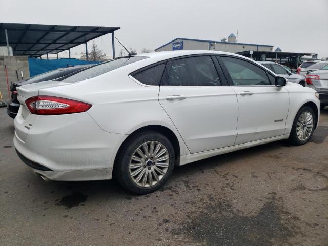 3FA6P0LU1ER229269 - 2014 FORD FUSION SE HYBRID WHITE photo 3