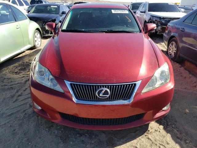 JTHBE5C21A5024458 - 2010 LEXUS IS 350 BURGUNDY photo 5